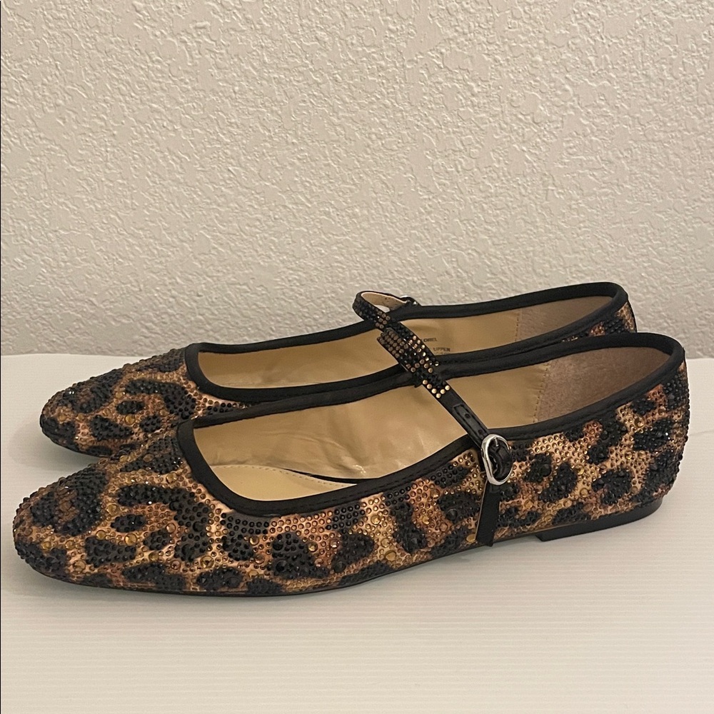 Betsey Johnson Women’s Lorel Leopard Print Mary Jane Ballet Flats - Picture 6 of 16